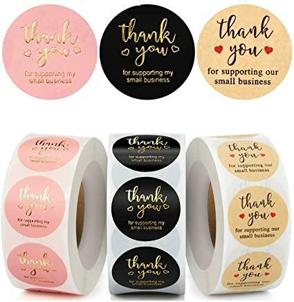 Thank You for Supporting Our Small Business, Kraft Paper Thank You Stickers, 500 Labels Per Roll 4