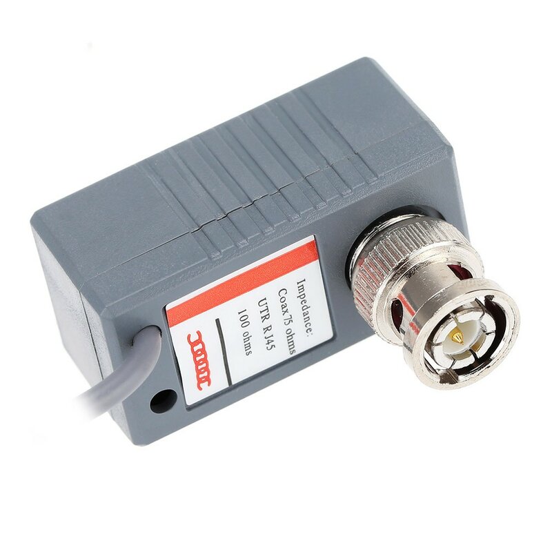 Conectores de transceptor de alimentación bnc a rj45, dispositivo de vídeo pasivo, coaxial, RJ45, macho, para cámara CCTV, 5 pares