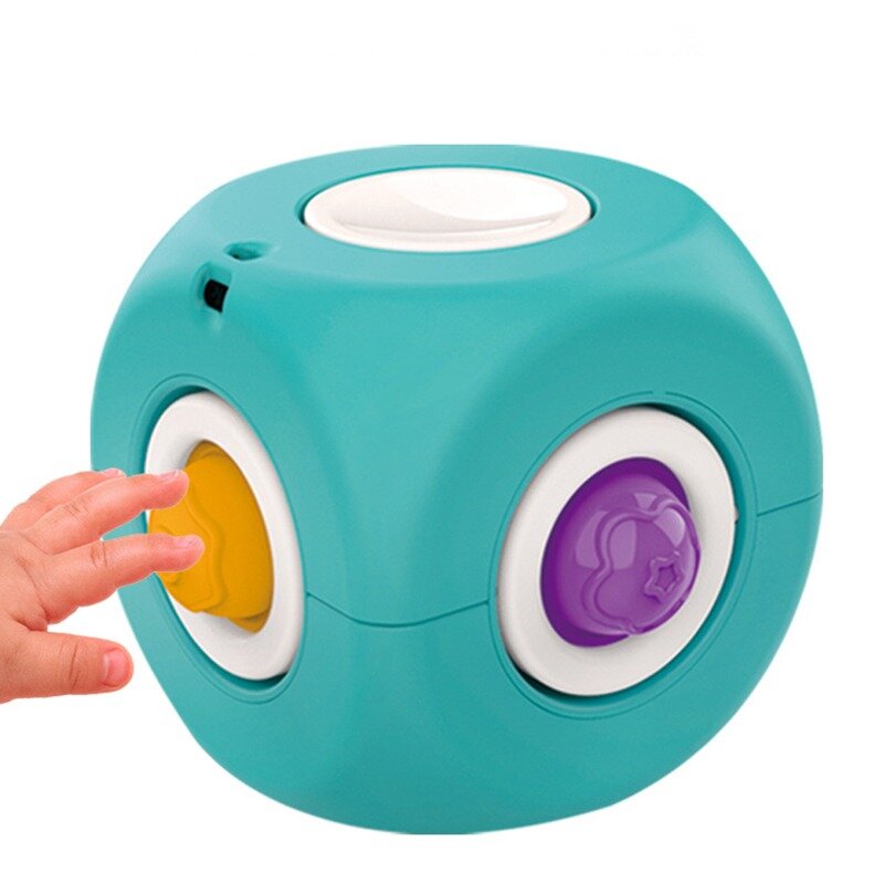 Cubo antiestrés de dedo giratorio para niños y adultos, juguetes educativos de aprendizaje para aliviar el estrés, burbuja Simple con hoyuelos, novedad