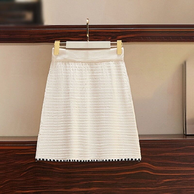 Efinny feminino temperamento fino saia reta macia saia de malha sem decoração confortável saia de alta qualidade
