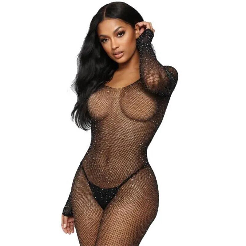 Body noir Sexy pour Femme, Body Transparent en maille, moulant, soirée, soirée, été, nouvelle collection