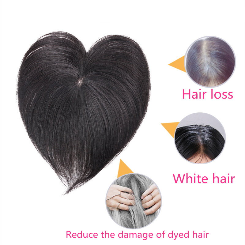 Накладка из 100% человеческих волос Halo Lady Beauty, зажим для волос, натуральные волосы для выпадения волос, бразильские волосы не Реми, 6-10 дюймов, м...