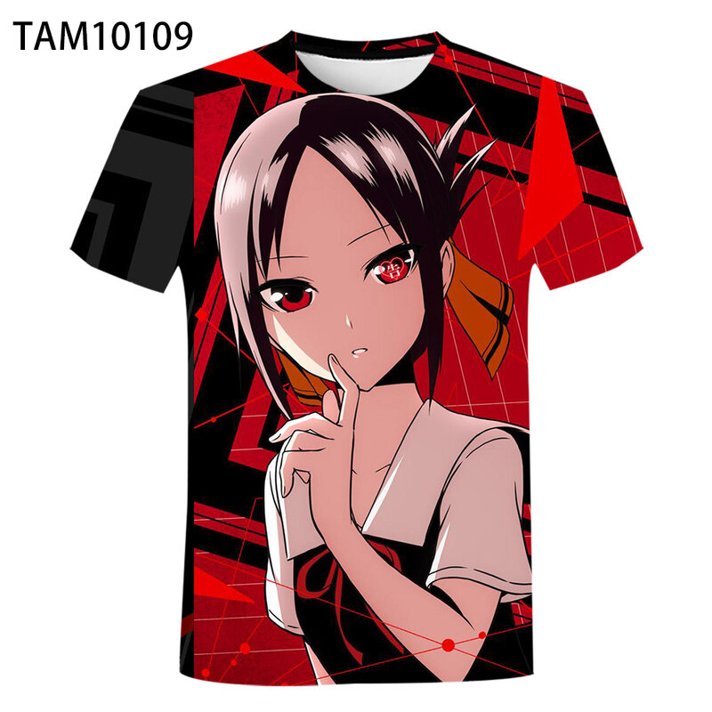 Kaguya – T-Shirt Sama Love Is War pour hommes et femmes, Streetwear imprimé en 3D, Style Anime, Kawaii