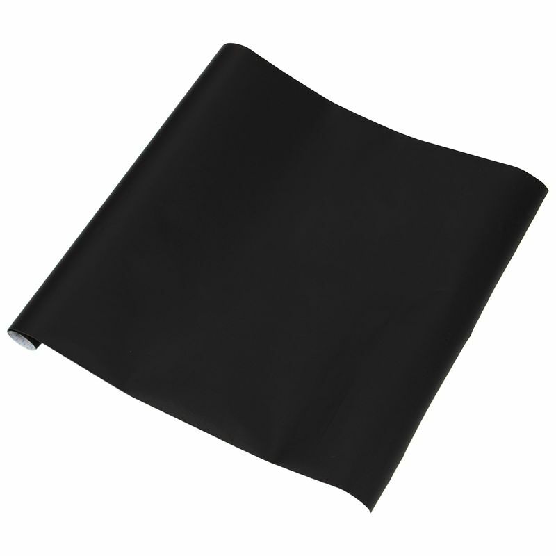 Quadro negro adesivos removível desenhar apagável blackboard aprendizagem multifunções escritório (preto, 45*100cm)