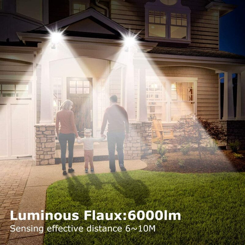 120 LED 6000K 800 lumen Solar Street Lights Motion Sensor Security Wall Light Powered Sunlight Waterproof Light for Garden Decor