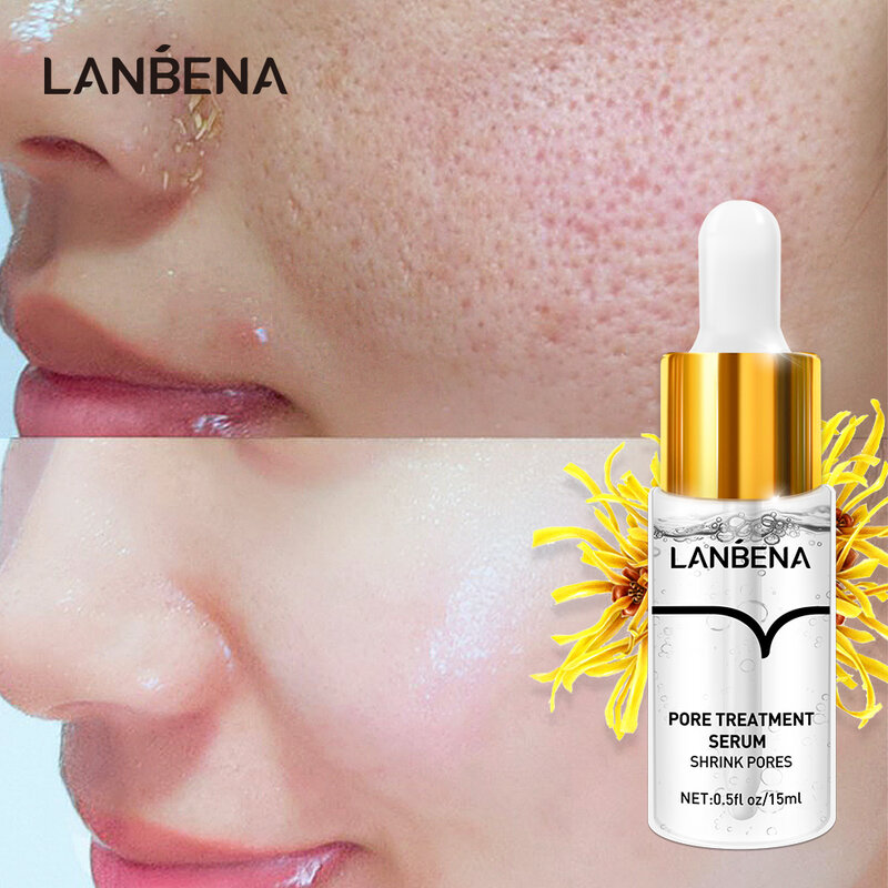 LANBENA-Sérum para reducir los poros, tratamiento para aliviar la sequedad, Control de aceite, blanqueamiento, hidratante, antienvejecimiento, reafirmante para el cuidado de la piel