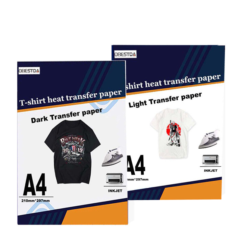 A4 Inkjet Transfer กระดาษสำหรับหรือสีเสื้อผ้า,เสื้อยืด Transfer รูปถ่าย10/20/50แผ่น/Transfer รูปแบบกระดาษ
