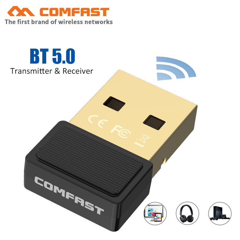 Comfast BT5.0 USB Bluetooth Dongle Adapter for PC Speaker Wireless Mouse Music Audio Bluetooth Receiver Transmitter Mini Adapter