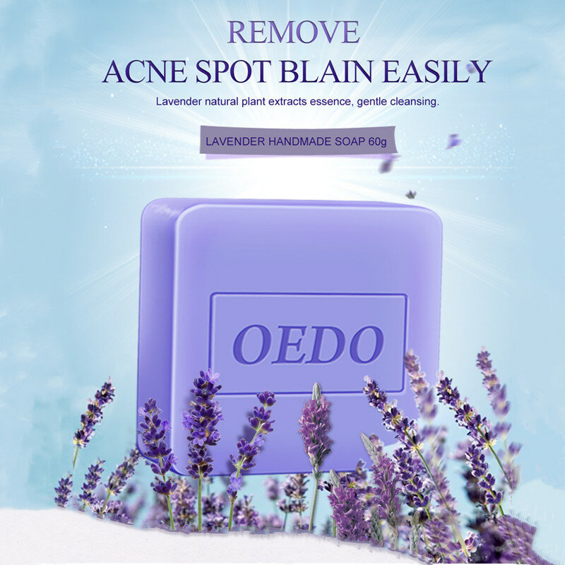 Lavender Moisturizing Handmade Facial Soap 60G สบู่ Skin Care Soap ผิวนุ่ม