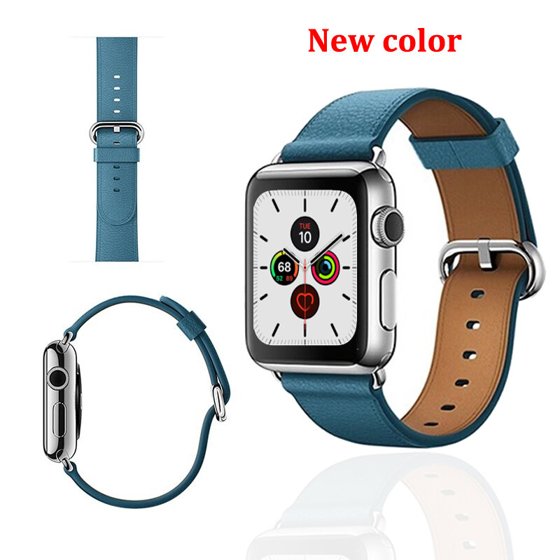 Кожаный ремешок для Apple watch band 4 3 44 мм 42 мм ремешок iwatch band 38 мм 40 мм спортивный браслет correa apple watch 5/4/3/2/1