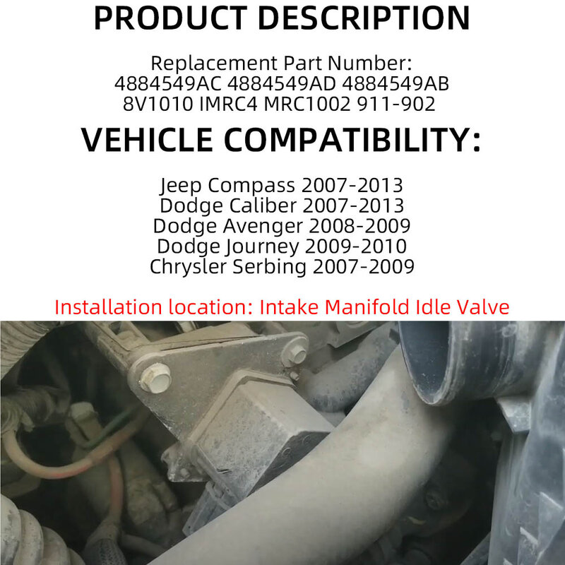 Intake Manifold Kontrol Pelari 4884549AD 911-902 Untuk Kompas Jeep Patriot Dodge Caliber Perjalanan Avenger Chrysler Sebring 07-13
