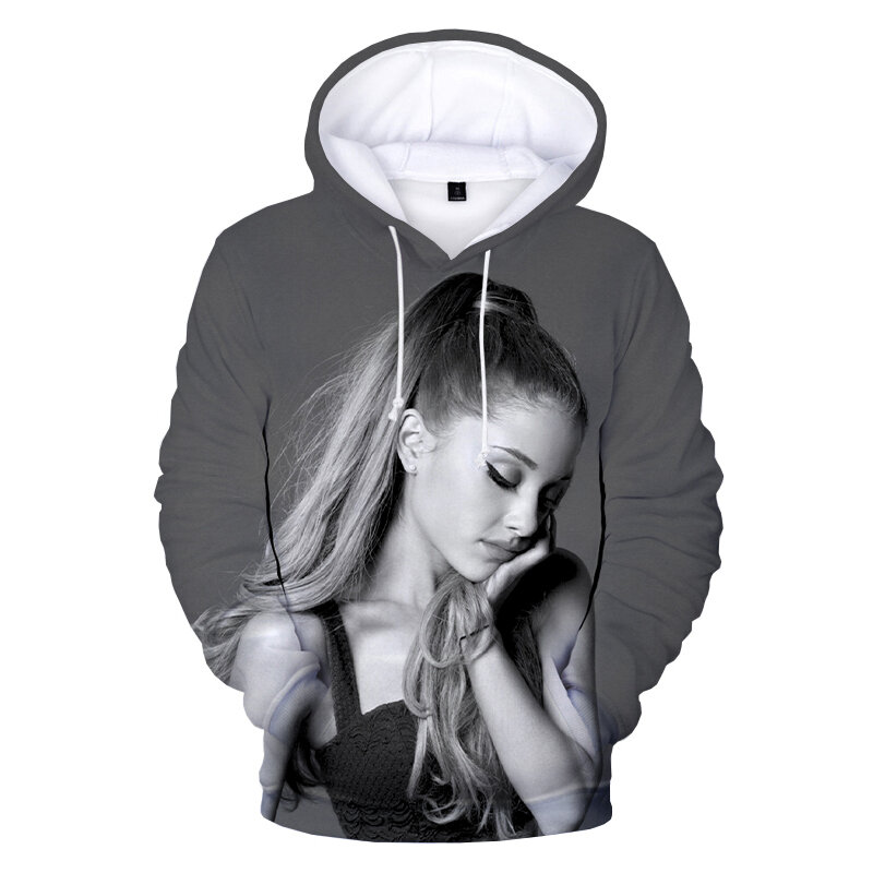 Ariana Grande 3D Beauty Print Hoodie Sweatshirt Mannen Vrouwen Lente En Herfst Mode Casual Hip Hop Trui Harajuku straat