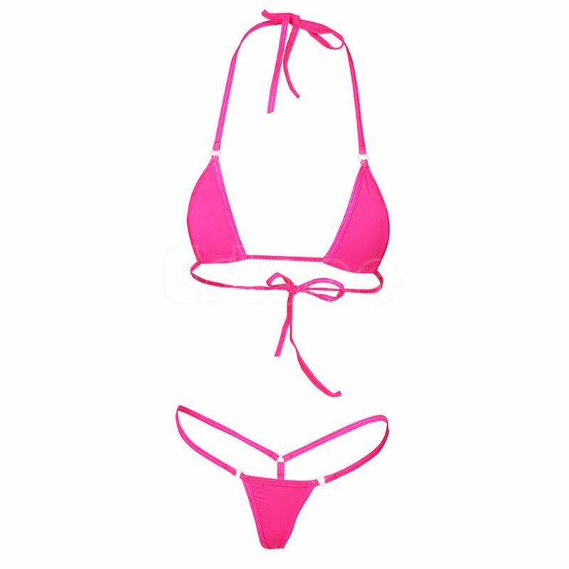 Sexy Women Micro Thong Underwear G-String Bra Mini Bikini Swimwear  Sleepwear