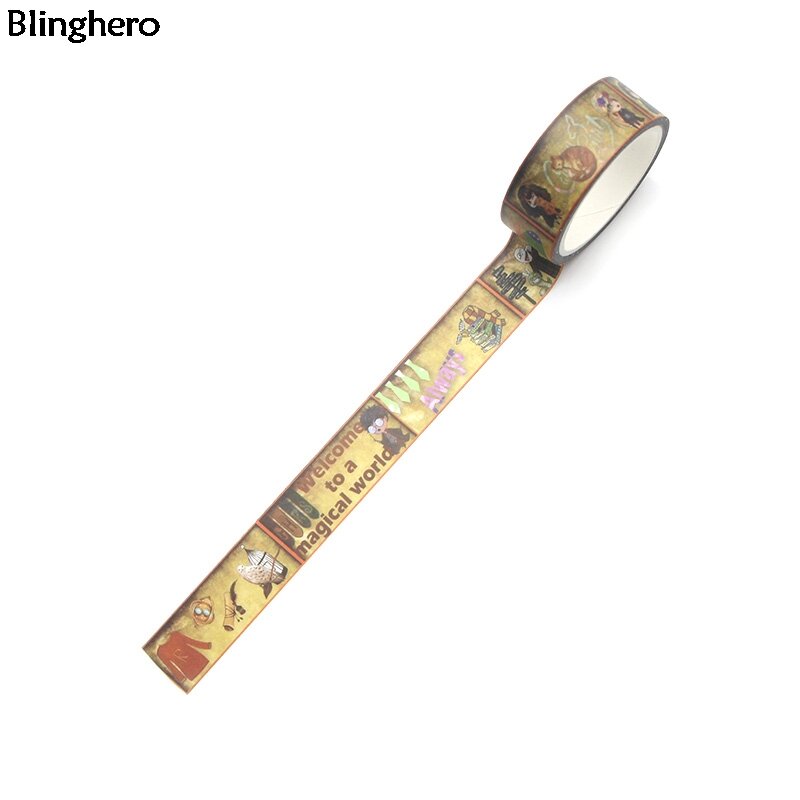 Blinghero Magic World 15mm X 5m cinta Washi elegante cinta adhesiva para portátil pegatinas de mano fresca cinta adhesiva BH0033