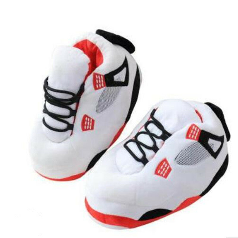 Unisex One Size 35-45 Male Foam Sneakers Bread Fat Slippers Women's/Men Winter Cotton Shoes Woman Warm Home Plush Women Slippers