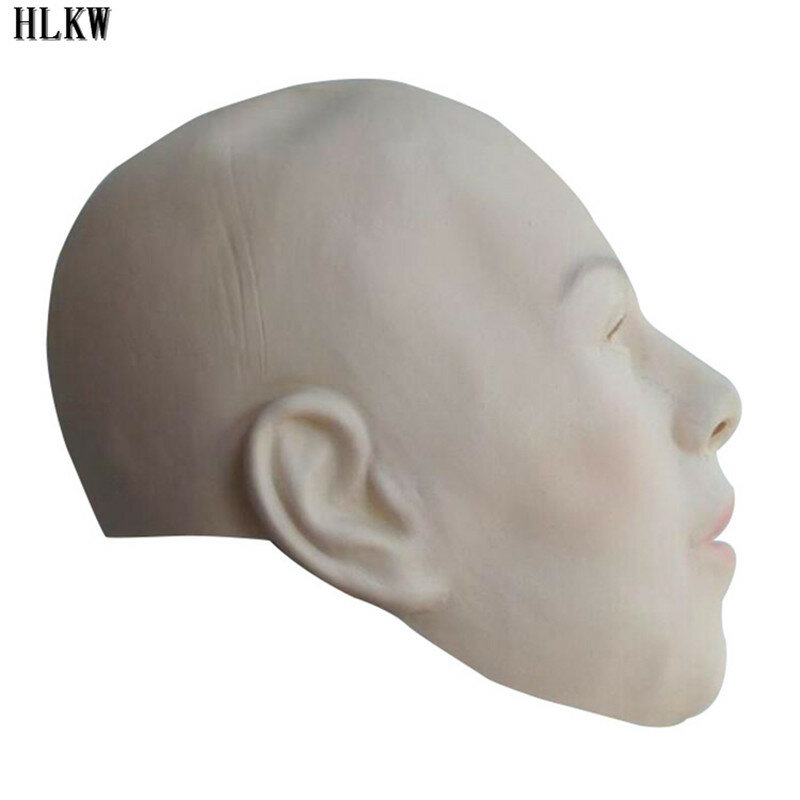 Hot Sexy Realistic Female Masks Halloween Female Masquerade Party Mask Sexy Girl Crossdress Costume Cosplay Mask Role Play Toy