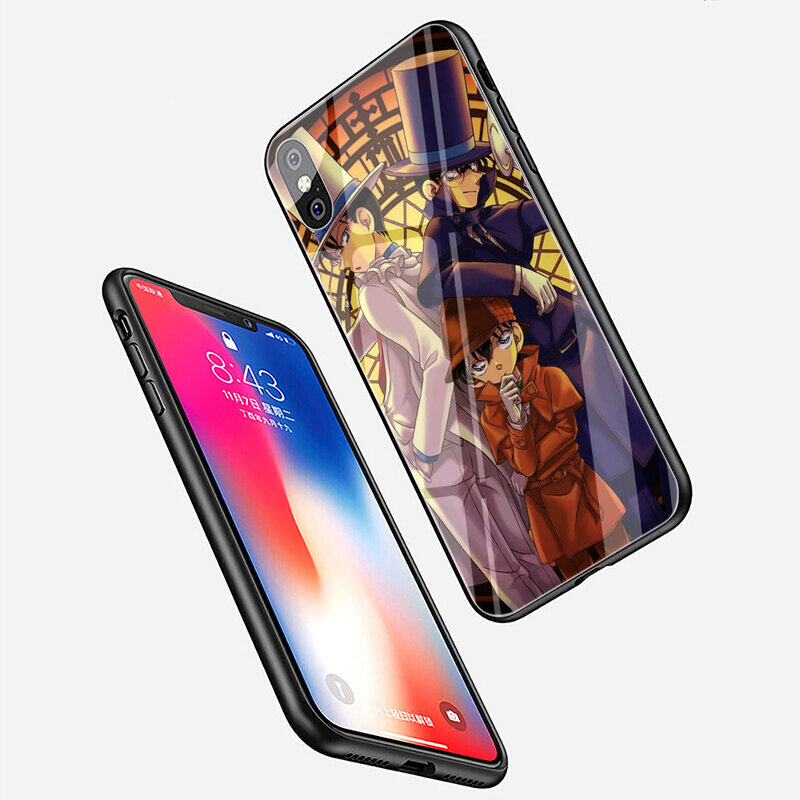 Detective Conan Gehard Glas Telefoon Case Voor Iphone 5 5S Se 2020 6 6S 7 8 Plus X xr Xs 11 12 Pro Max 12 Mini