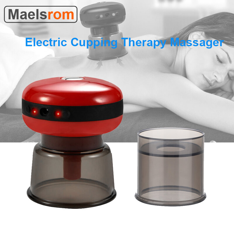 Elektrische Schröpfen Therapie Massager Rot Licht Therapie Vibration Pressotherapie Wiederaufladbare Einstellbare Schröpfen Therapie Gerät