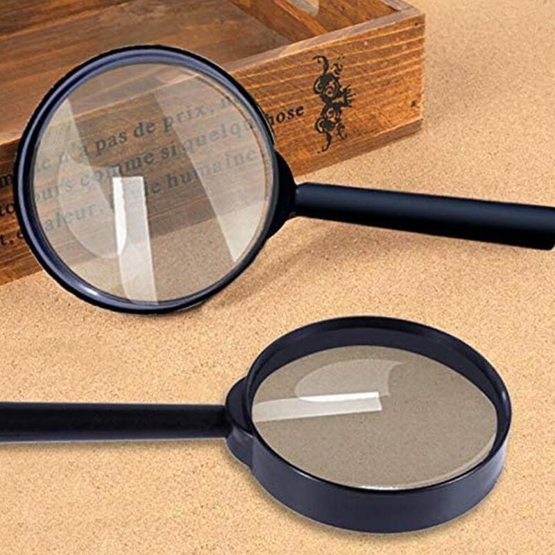 5PCS 60mm PortableMagnifier For Reading Tool Hand Lens Identification Magnifying Held Glass For Reading Etc Reading Glass Z4X9