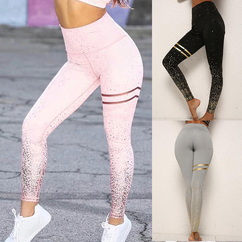 2021 mulheres esporte fitness legging gym cintura alta femme controle de energia correndo empurrar para cima leggings novo treino esportes calças elásticas