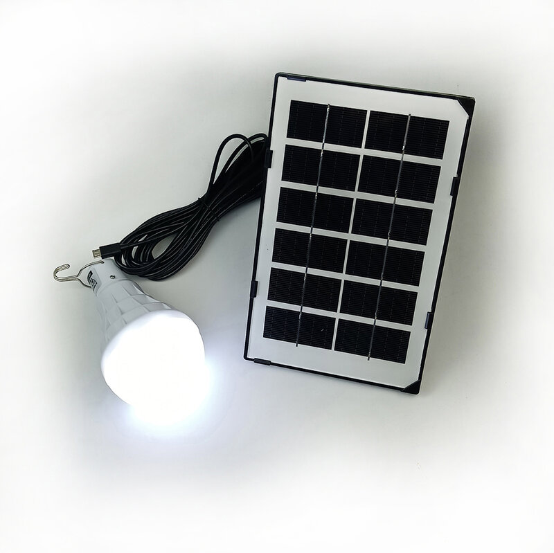 Bombilla LED Solar de carga recargable, lámpara colgante para patio, jardín, Camping, exterior, interior, emergencia, batería integrada, inundación
