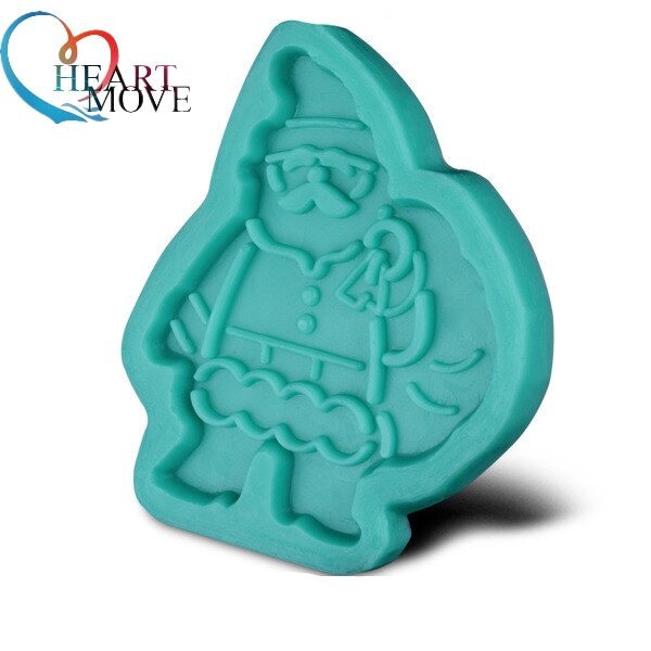 HEARTMOVE-Molde de silicona con forma de Papá Noel, herramientas de decoración de pasteles, Fondant de Chocolate DIY, 9131