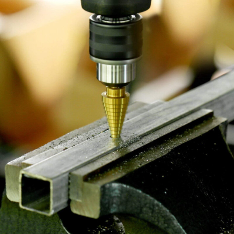 Brocas HSS escalonadas de 3-12mm, 4-12mm, 4-20mm, 4-32mm, herramientas eléctricas de perforación recubiertas de titanio, cortador de agujeros de Metal y madera
