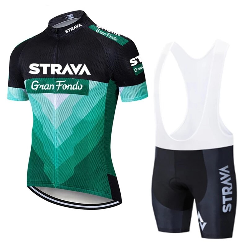 STRAVA-Conjuntos de Ciclismo de Summer uniforme de bicicleta de montaña de camisetas transpirables