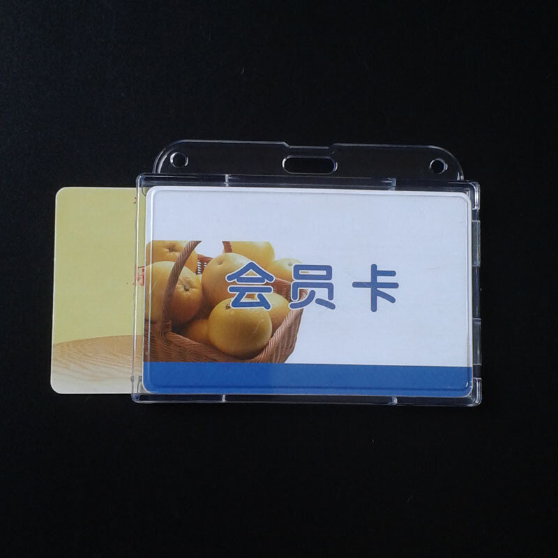 Claro transparente id cartão titular protetor capa caso para empregado cartões de crachá md7