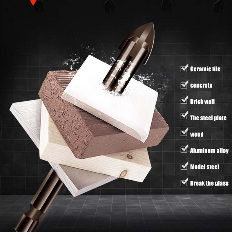 5Pcs/Set Universal Drilling Tool Cemented Carbide Drill Bit Ceramic Brick Wall Hole Opening Woodworking Tools Accessories