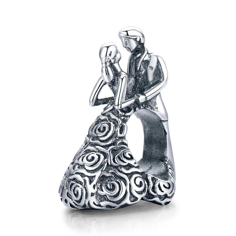 Wostu 100% 925 Sterling Zilver Charm Kralen Voor Vrouwen Hart Roze Cz Stone Lady Valentine Opengewerkte Kralen Fit Armband
