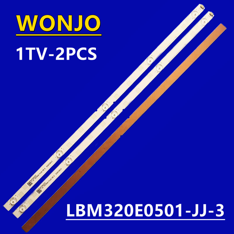Novo 4 pçs 5led 610mm led backlight strip para 32 polegada tv everlight LBM320E0501-JJ-3 f1835b13 b470wj22