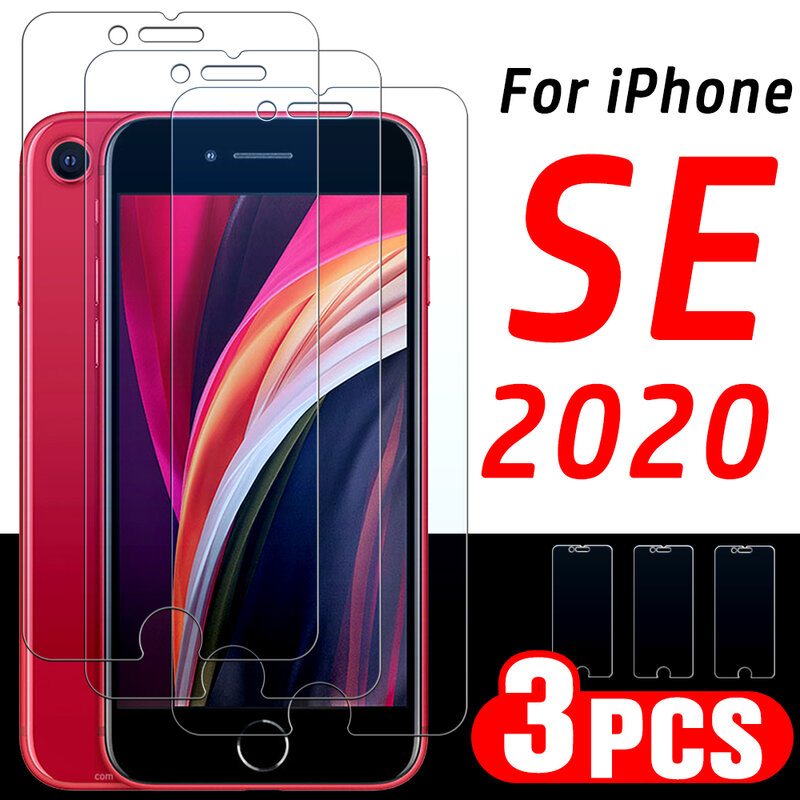 Защитное стекло для iphone se 2020, защита экрана i phone 7 8, закаленное стекло ip ise i7 i8 se2020, защитная пленка, 1 2 3 шт.