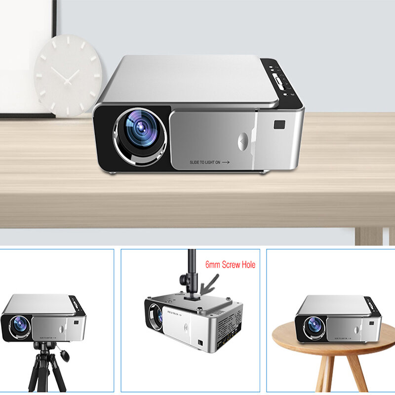 UNIC T6 LED Full HD 1080P Proyektor 3500 Lumen Home Theater Beamer Android WIFI Opsional Proyektor USB VGA Video Cinema