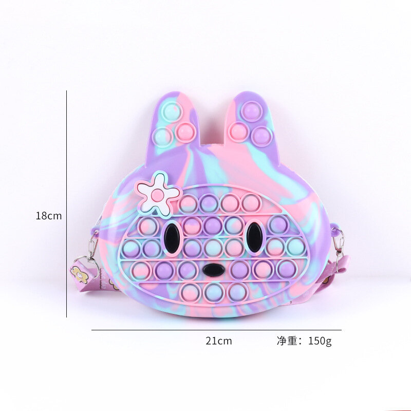 New fidget toys Bat Messenger Bag Push Bubble Anti-stress Children's Toy  Keychain Wallet Children's Toys