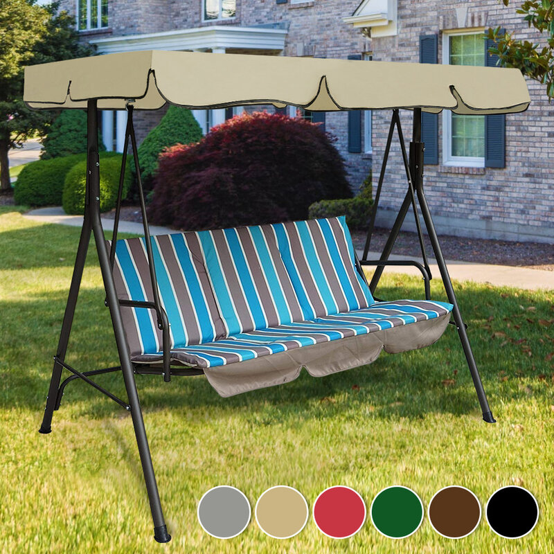 Garden Swing Canopy Top Cover Waterproof Outdoor Swing Chair Hammock Canopy Roof Canopy Replacement Swing Chair Awning