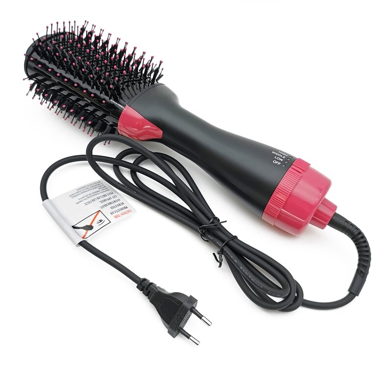 Secador de pelo 2 en 1, peine eléctrico de aire caliente, alisador de pelo, voluminizador, rizador, herramienta de peinado