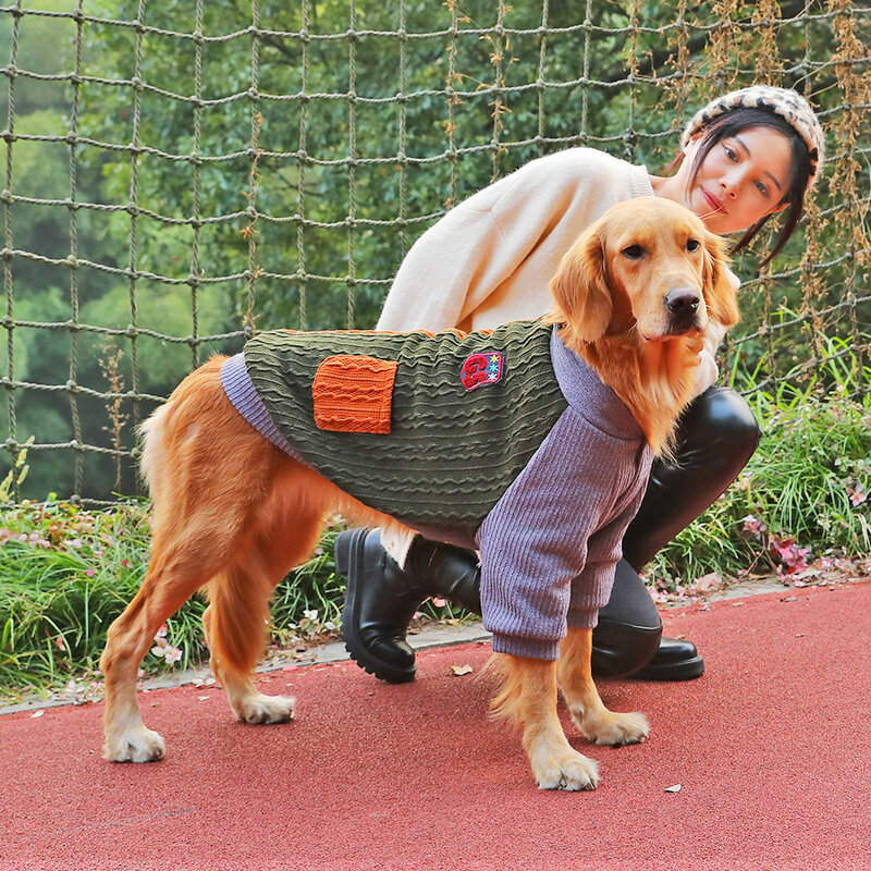 Домашнее животное зимний Лабрадор ретривер золотой ретривер средняя большая собака теплый зимний свитер одежда собака
