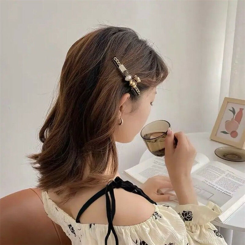 Hair Clips For Women Headband Hairpins Barrettes Pearl Geometric Girls Hairgrips Fashion Hair Jewelry Accessories 5pcs/set