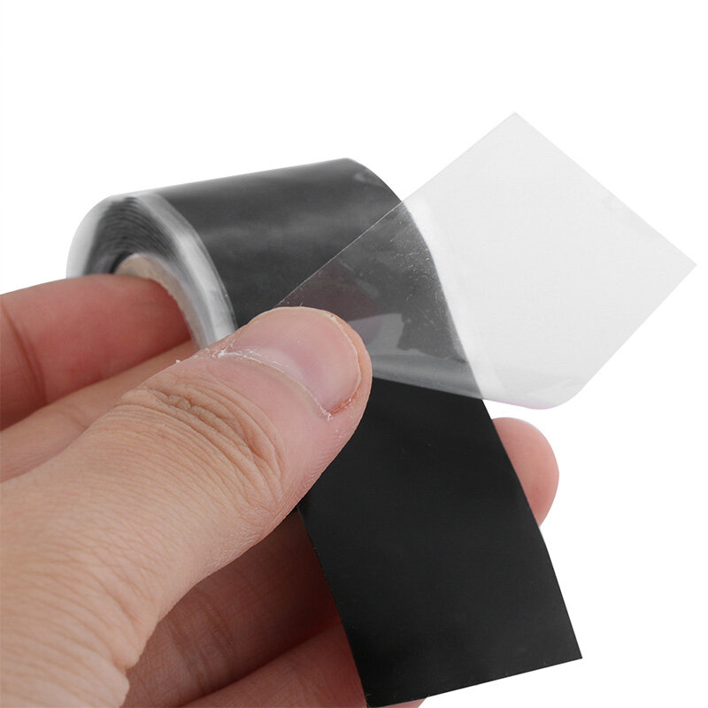 Fita adesiva autoadesiva autoadesiva autoadesiva de múltiplos propósitos de borracha preta forte reparação de silicone impermeável fita adesiva auto-adesiva de silicone