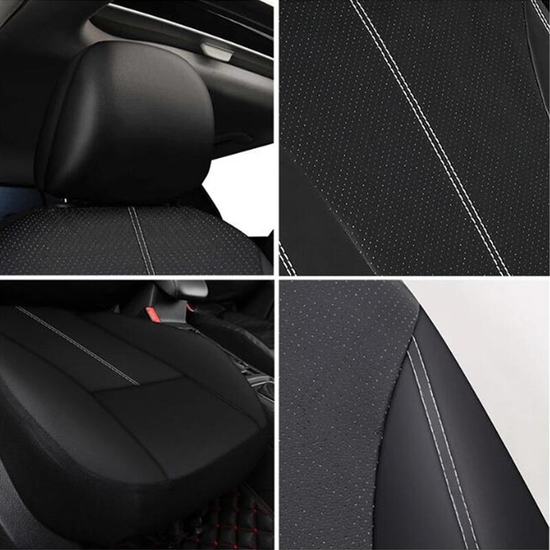 Universal capa de assento do carro protetor de couro do plutônio dianteiro & traseiro assento de volta almofada tapete encosto para auto interior caminhão suv sedan
