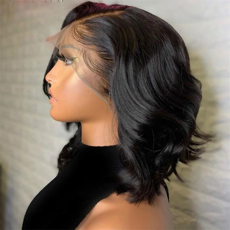 Perruque Body Wave Lace Front Wig naturelle malaisienne, cheveux noirs naturels, 13x6, avec Baby Hair, pour femmes africaines