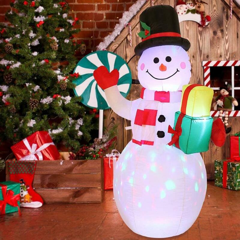 Kerst Opblaasbare Sneeuwpop 1.5M Led Licht Lantaarn Lichtgevende Indoor En Outdoor Decoratie Kerst Decoraties Voor Home Party