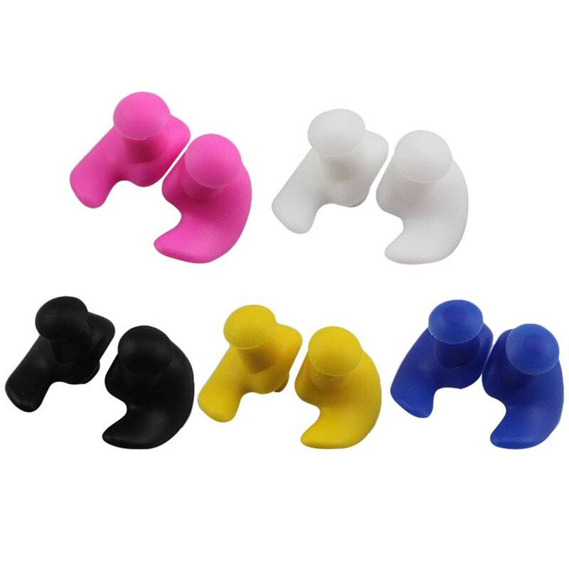 방수 소프트 텍스처 실리콘 귀마개, 휴대용 귀마개, 수상 스포츠 수영 액세서리, 보관함 포함, 1 쌍