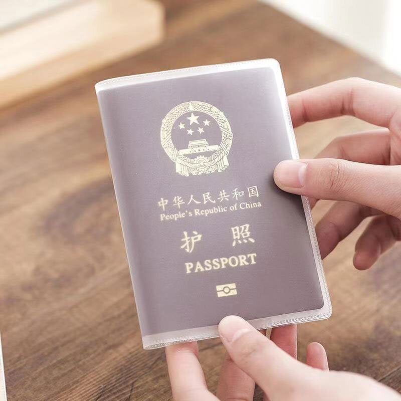 PVC Wasserdichte Schmutz Reise Reisepass Abdeckung Brieftasche Transparente Geschäfts Kreditkarte Halter ID Karte Halter Fall Tasche