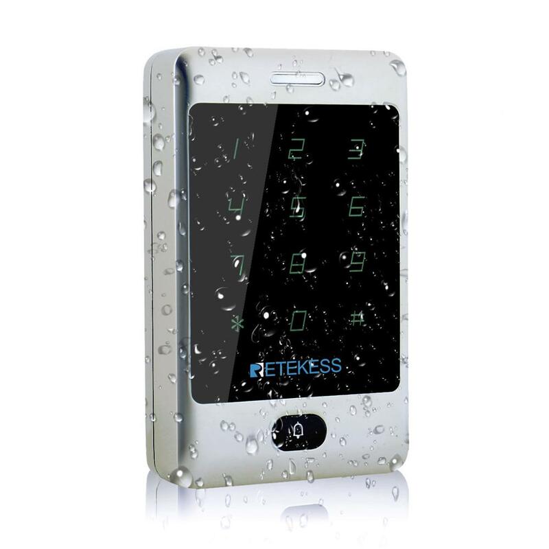 Retekess T-AC01 IP68 Waterproof RFID Access Control Touch Keypad Door Access Control System 125KHZ Metal Case Shell Backlight