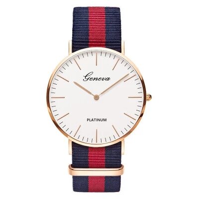 Zegarki meskie relógio casual de marca de luxo, relógio simples de múltiplas cores com pulseira de tecido masculino e feminino, relógio de pulso de quartzo