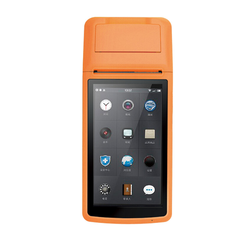 PDA Android Портативный POS-терминал с 58 мм термочековым принтером кассовые аппараты для мобильного заказа eSIM 3G WiFi