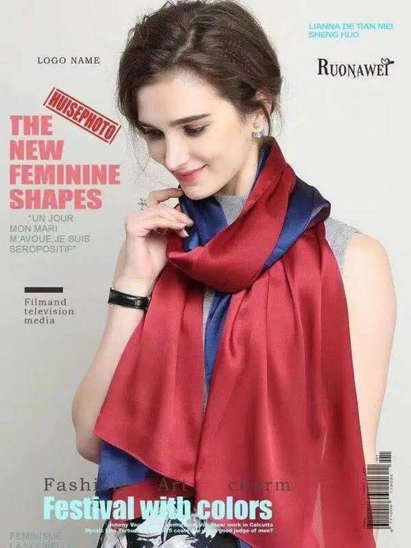 2021 новый стиль, женский шелковый шарф с градиентом, универсальная длинная шаль из сатина