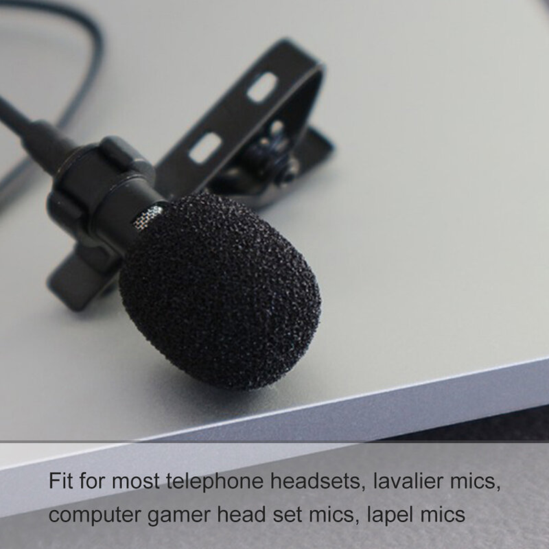 15pcs Microphone Replacement Foam Microphone Windscreen Headset Cover Telephone Headset Mic Cover Windshied Headset Foam